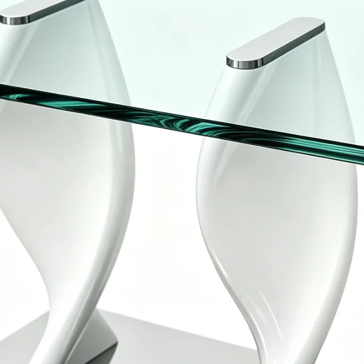 Modern Dining Table FRP Legs And Stainless Steel Base