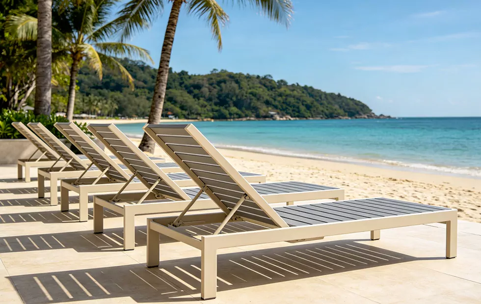 Commercial Outdoor Sun Lounger for Hotel and Resort